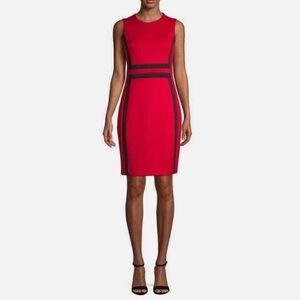 Calvin Klein Color-block Scuba Sheath Dress